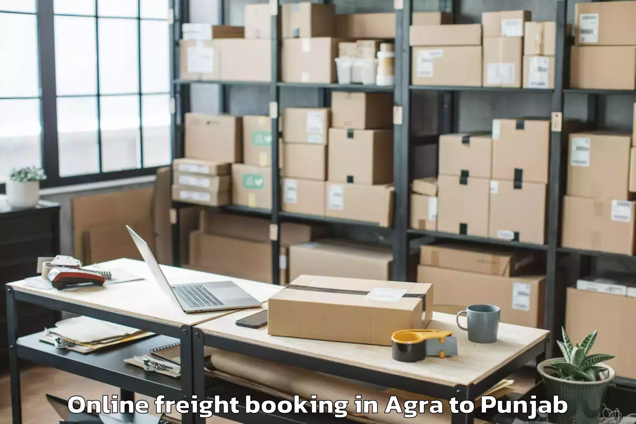 Easy Agra to Malerkotla Online Freight Booking Booking